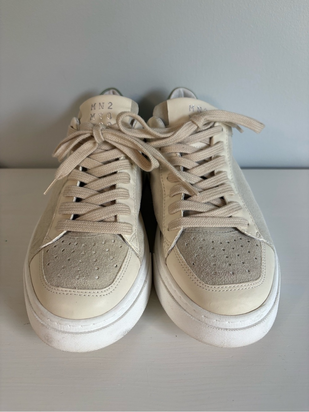 Miz Mooz Tristin Suede Platform Sneakers Sage Green 38 - Picture 2 of 12